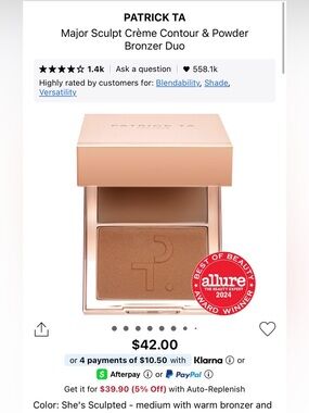 Patrick Ta Bronze Crème Contour & Powder Bronzer Duo